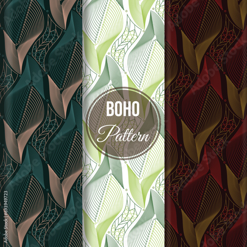 Luxury nature leaves pattern design, vector background in modern vector illustration.