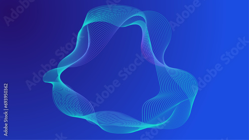 Blue vector light soundwave background