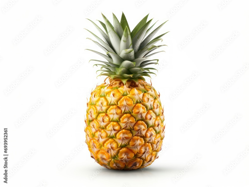 Pineapple isolated on a white background. Tropical fruit. Pineapple isolated on a white background. Tropical fruit.