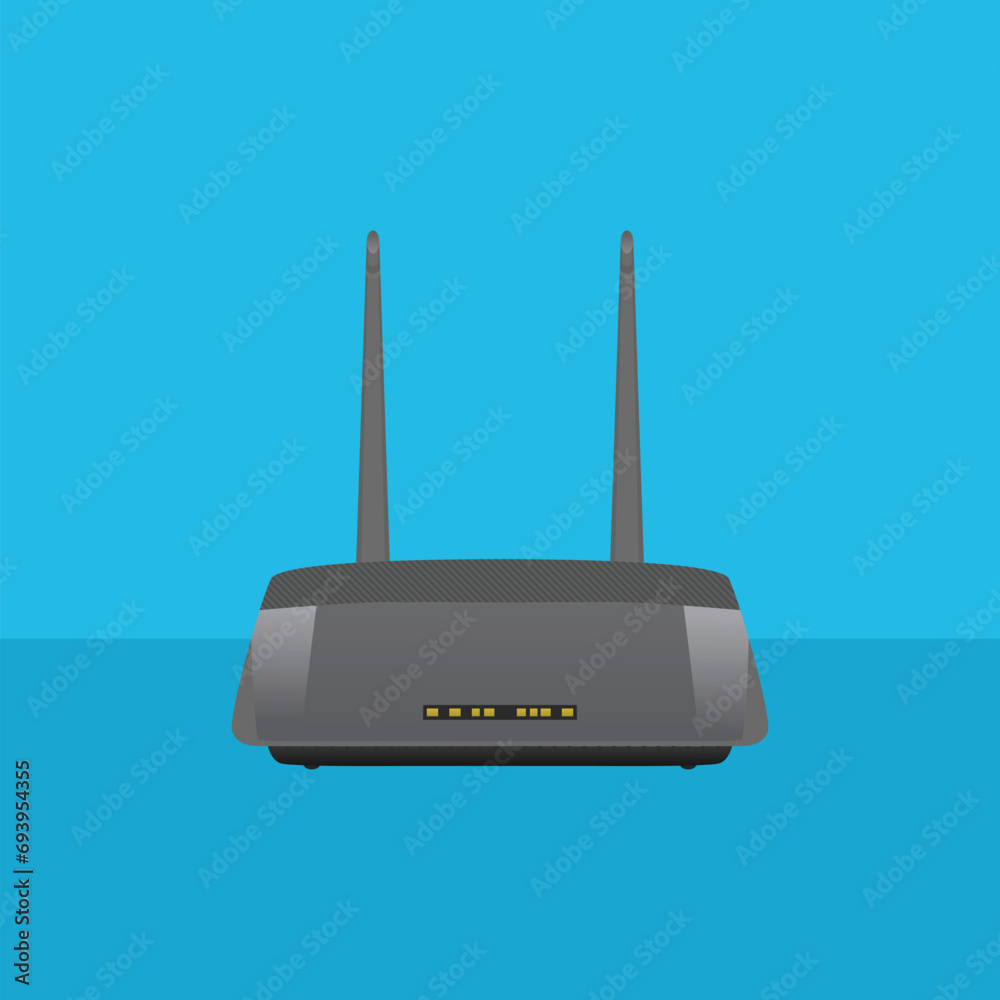 blue background wifi router vector blue background wifi router vector