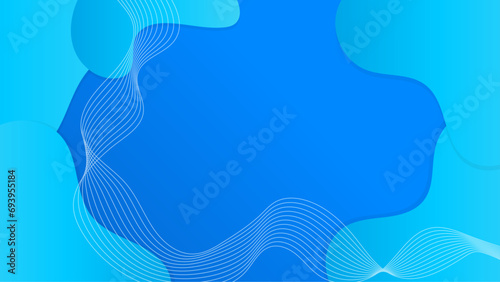 Blue vector wavy simple background modern design