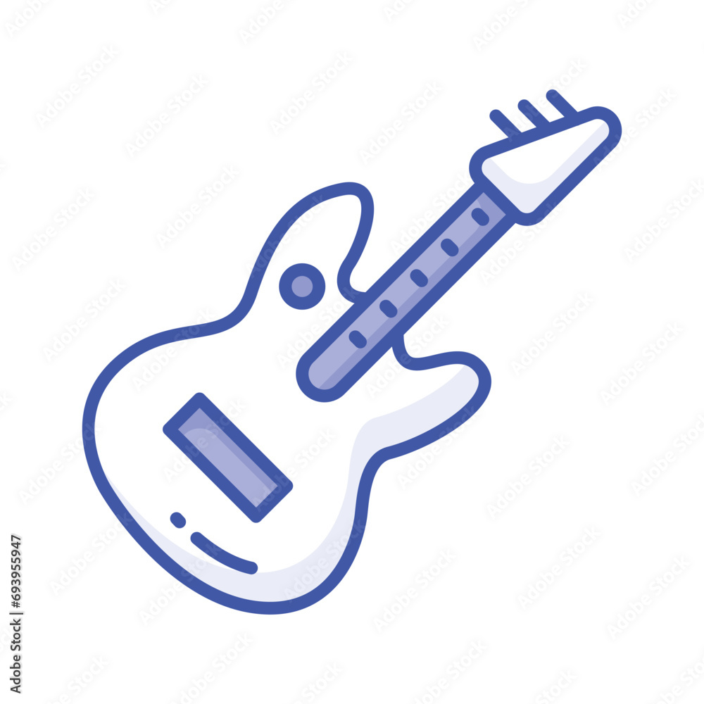 A string musical instrument vector design, premium icon of guitar in modern style A string musical instrument vector design, premium icon of guitar in modern style