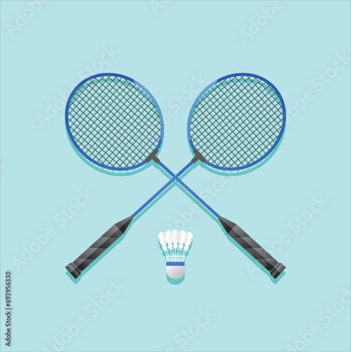sports racket design with blue background