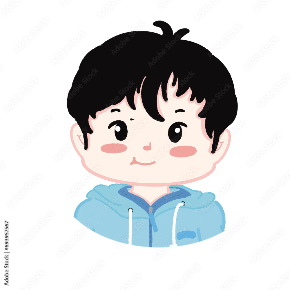 The cute boy Chibi illustration