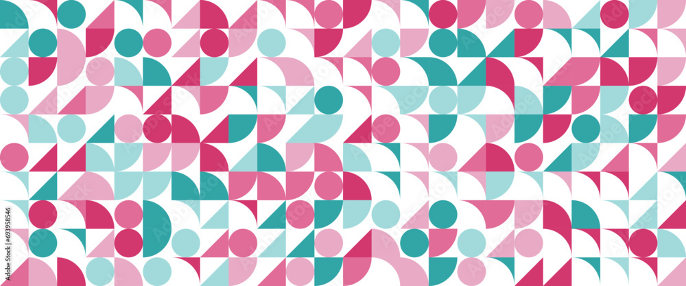 custom made wallpaper toronto digitalColorful colourful modern vector abstract geometric background with circles, rectangles and squares simple shapes graphic pattern