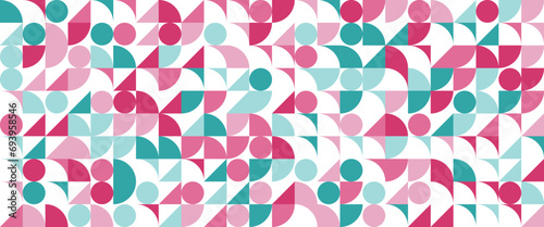 Wallpaper Mural Colorful colourful modern vector abstract geometric background with circles, rectangles and squares simple shapes graphic pattern Torontodigital.ca