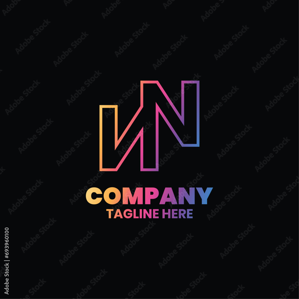 abstract logo with gradient colors abstract logo with gradient colors