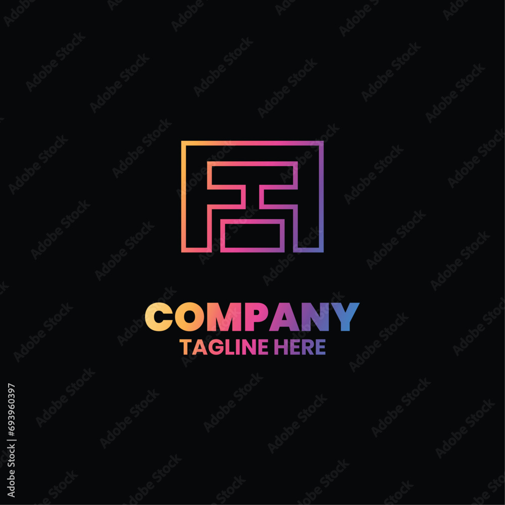 abstract logo with gradient colors abstract logo with gradient colors