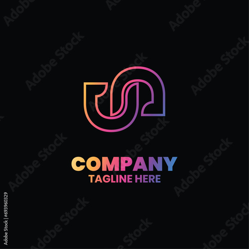 abstract logo with gradient colors