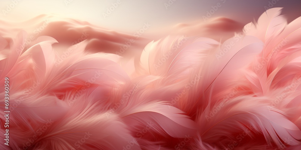 Pink Fur Background, AI generated