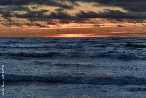 Baltic sea coast in winter time.