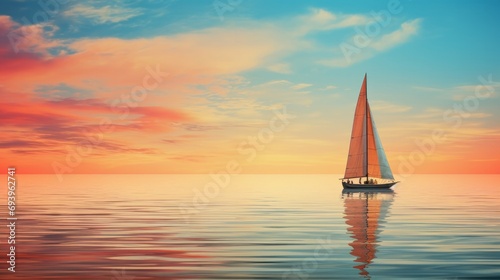 sailboat at sunset