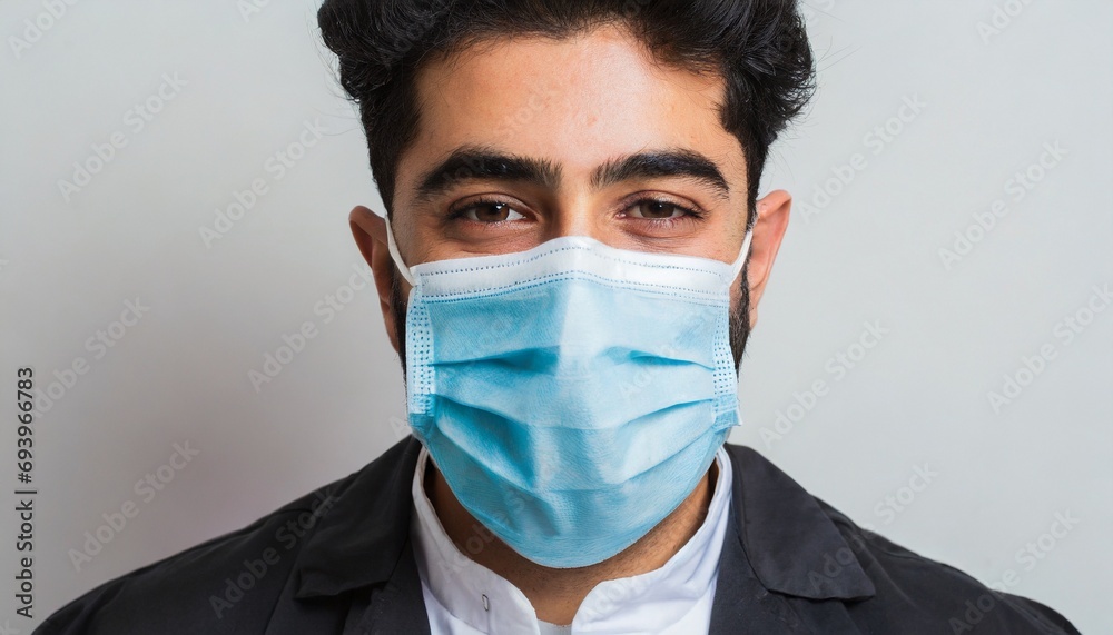 People wear masks to protect the corona virus from a white background People wear masks to protect the corona virus from a white background