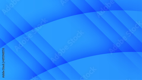 Blue vector gradient abstract background with shapes elements
