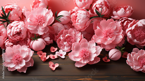 Natural Spring Blossom Beautiful Pink flowers Background_Generative AI