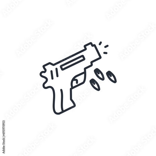 Crime icon. vector.Editable stroke.linear style sign for use web design,logo.Symbol illustration.