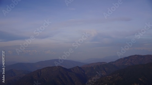 evening view of Naina Peak or China Peak in uttrakhand