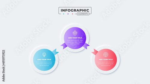 Vector label infographic design template with 3 steps or options