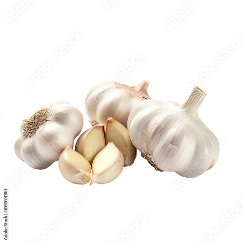 Isolated Garlic with Transparent Background