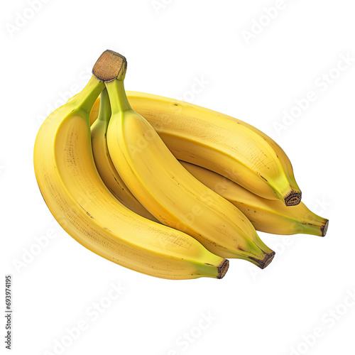 Isolated Banana with Transparent Background photo
