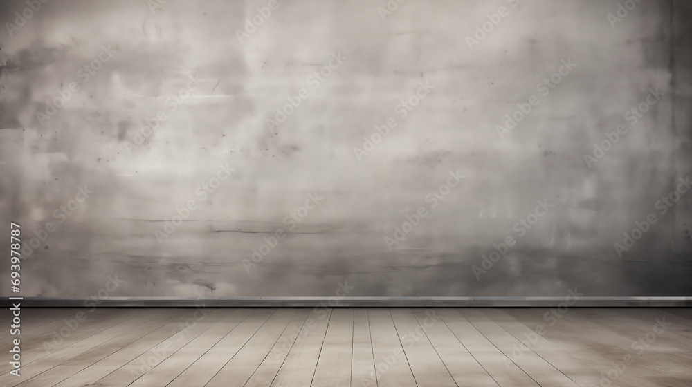 Empty Room with Light Wooden Plank Floor Empty Room with Light Wooden Plank Floor