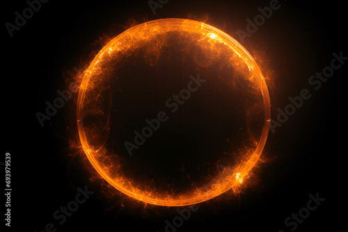 Fiery Orange Ring with Intense Glow