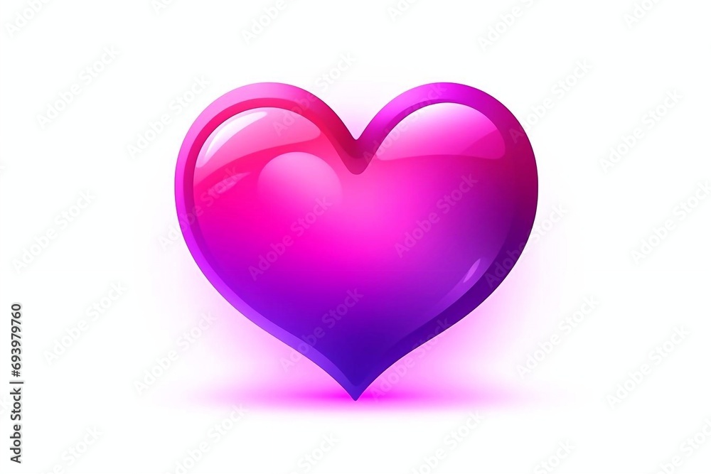 Valentine's day abstract background with heart. Emoji, chat and social network. Heart icon