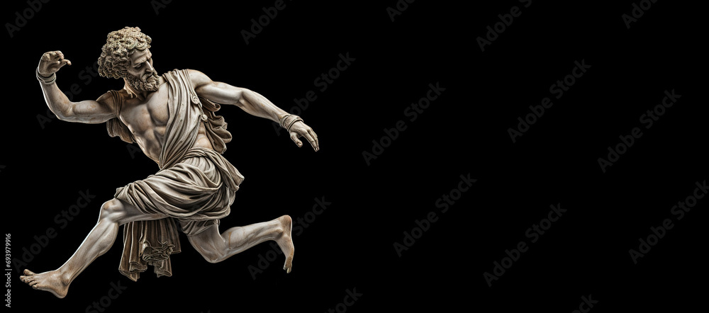 Dancing greek statue - obrazy, fototapety, plakaty 