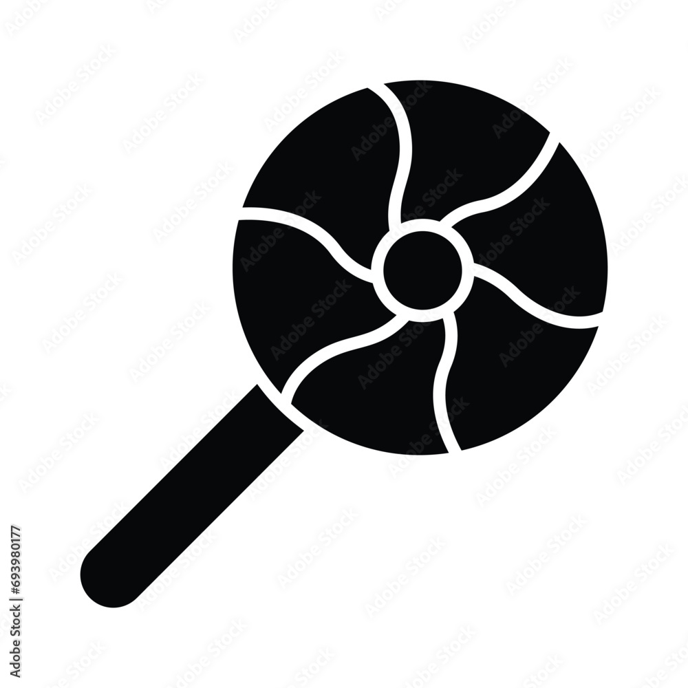 Spiral lollipop icon design, vector of confectionery item in trendy style, isolated on white background