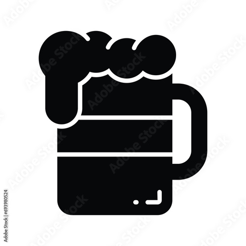 Cheers vector icon in new style, editable design of beer mug