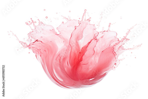 Pink Water Splash isolated on transparent background