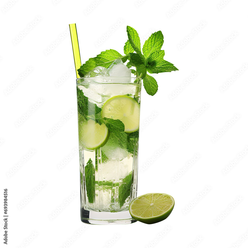 mojito cocktail isolated on white background mojito cocktail isolated on white background