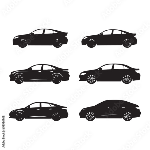A black silhouette Car set
