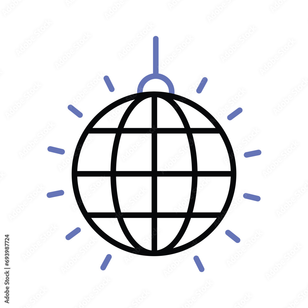 Amazing icon of disco ball, trendy vector of disco light Amazing icon of disco ball, trendy vector of disco light