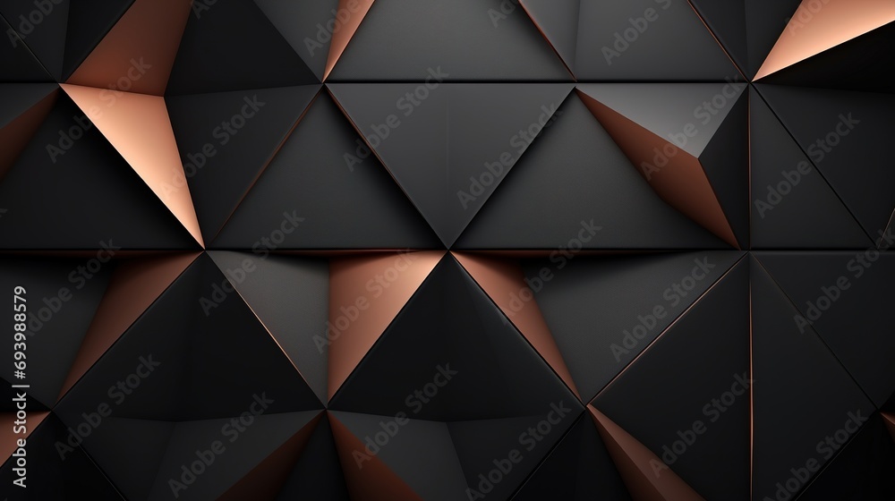Geometric Black and Copper Wall Design Geometric Black and Copper Wall Design