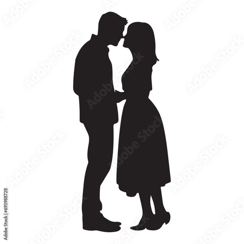 A black silhouette Couple set
