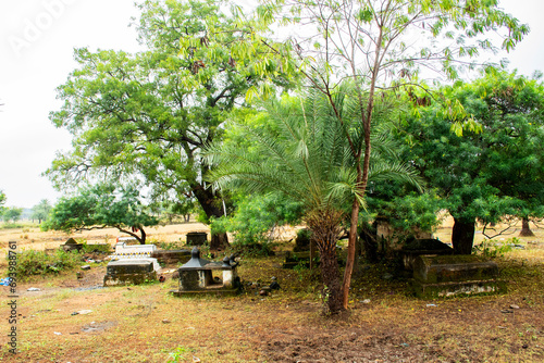 Muslim Cemetry near Jagdalpur, Chattisgarh, India. photo