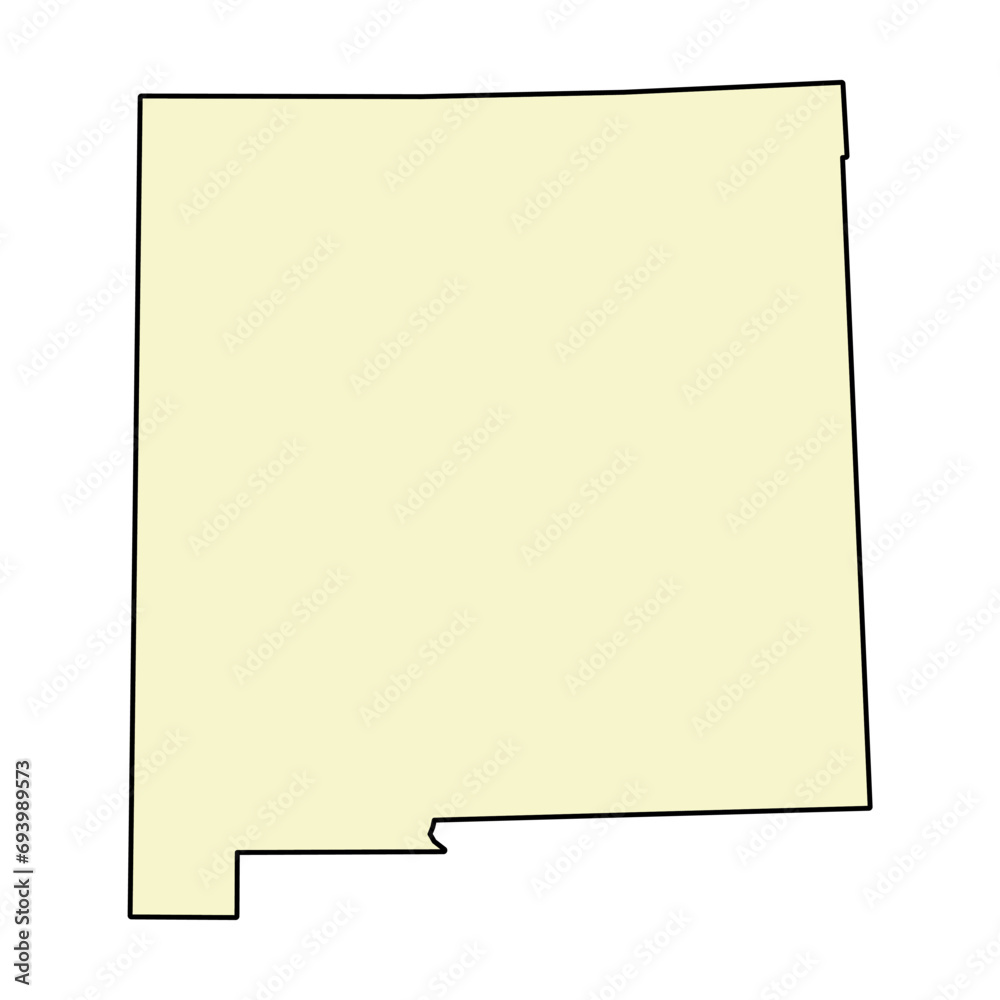 New Mexico map, united states of america. Flat concept icon symbol vector illustration New Mexico map, united states of america. Flat concept icon symbol vector illustration