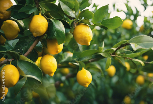 Citrus Bliss A Close Up of Juicy Lemons