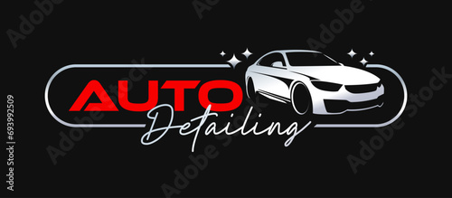 Car silhouette logo design, auto detailing modern and simple concept. vector illustration.eps