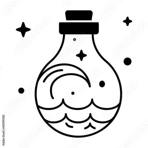 Check out this linear icon of fortune telling 
