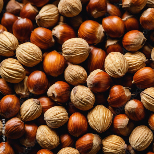 Autumn's Nutty Treasure A Hazelnut Close Up