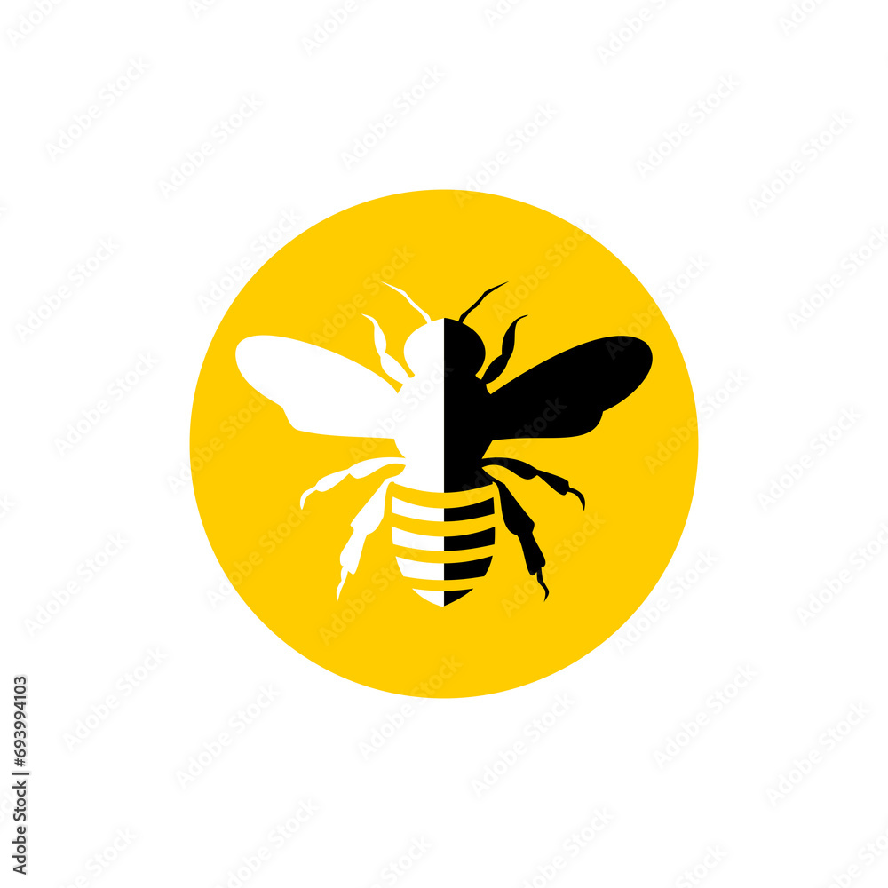 Obraz premium Bee icon isolated on transparent background