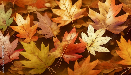Autumn wallpaper with leaves