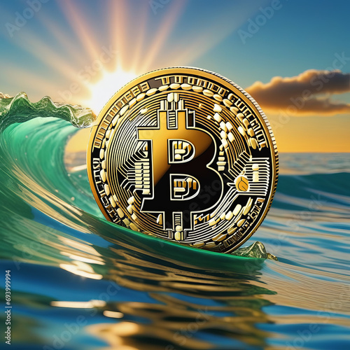 Wallpaper Mural Bitcoin is on the crest of the wave. AI Torontodigital.ca