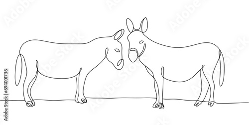 Two donkeys. One line.