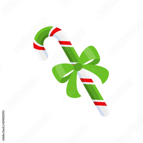 Christmas Candy Cane. Design element for door wreath