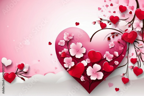 valentine background with hearts
