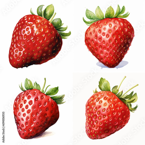 strawberry, fruit, food, berry, red, isolated, fresh, strawberries, ripe, sweet, white, healthy, diet, dessert, juicy, green, berries, closeup, freshness, tasty, delicious, leaf, set, fruits, natural