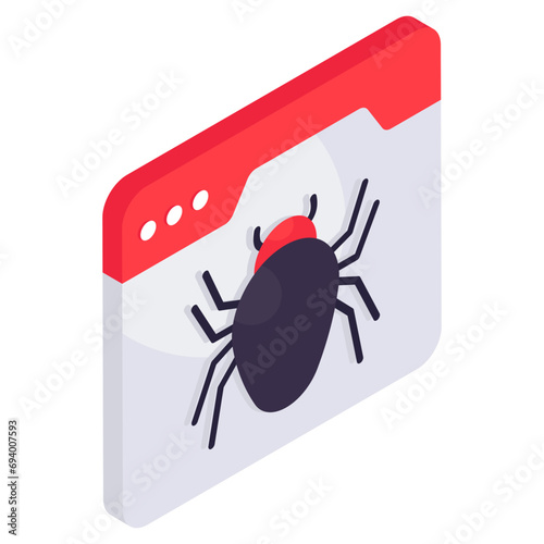 Perfect design icon of web bug